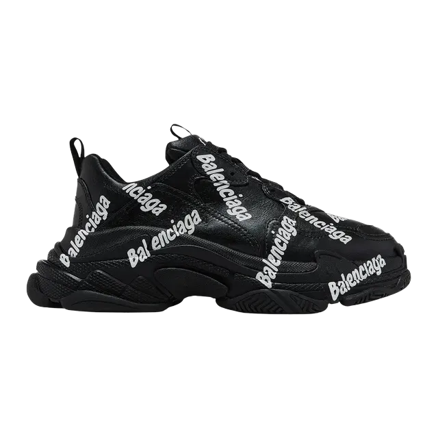 Balenciaga Triple S Logotype Black — Authentic Shoes & Footwear at CLZTURE