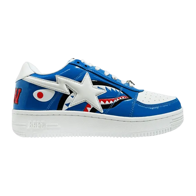 BAPE Bapesta Low M1 Shark Face – Blue — Authentic Shoes & Footwear at CLZTURE