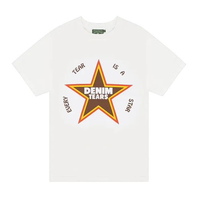 Denim Tears Every Tear Is a Star T-Shirt White — Authentic Denim Tears in stock at CLZTURE