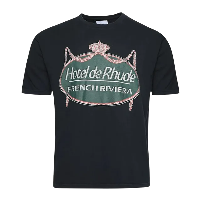 Rhude Riviera T-Shirt Vintage Black — Authentic T-Shirts at CLZTURE