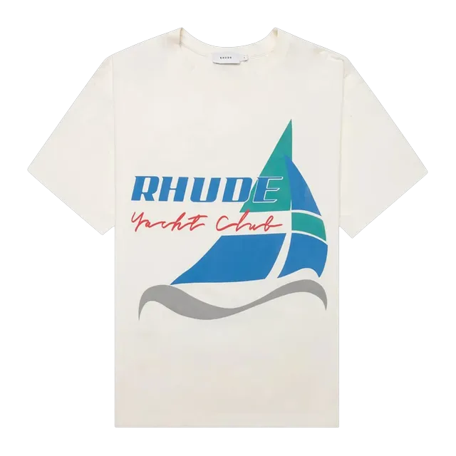 Rhude Yacht Club T-Shirt Vintage White — Authentic T-Shirts at CLZTURE