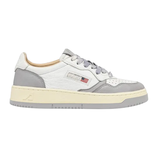 Autry Medalist Low White Grey — Authentic Shoes & Footwear at CLZTURE