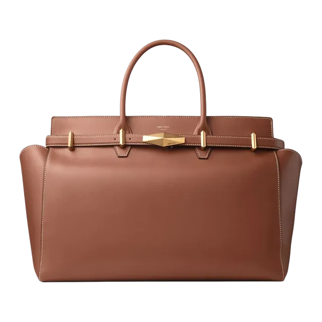 Jimmy Choo Diamond Belted Top Handle m Brown — Authentic Bags & Luggage at CLZTURE