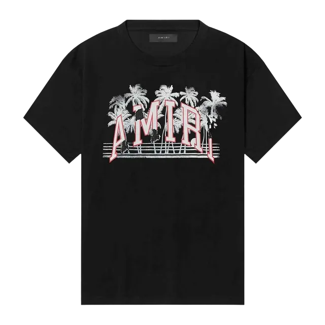 Amiri Varsity Palms T-Shirt Black — Authentic T-Shirts at CLZTURE