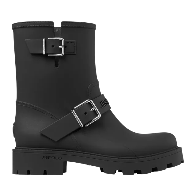 Jimmy Choo Biker Rain Black — Authentic Boots at CLZTURE