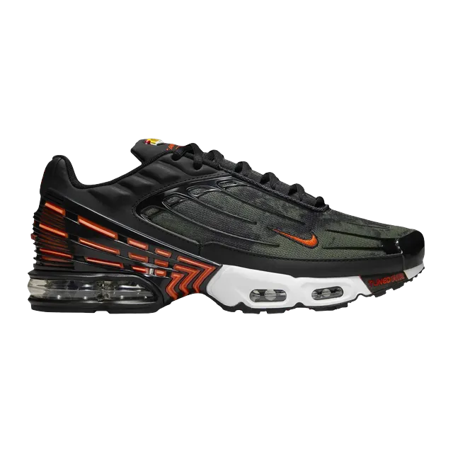 Air Max Plus 3 Black Safety Orange Camo — Authentic Shoes & Footwear at CLZTURE