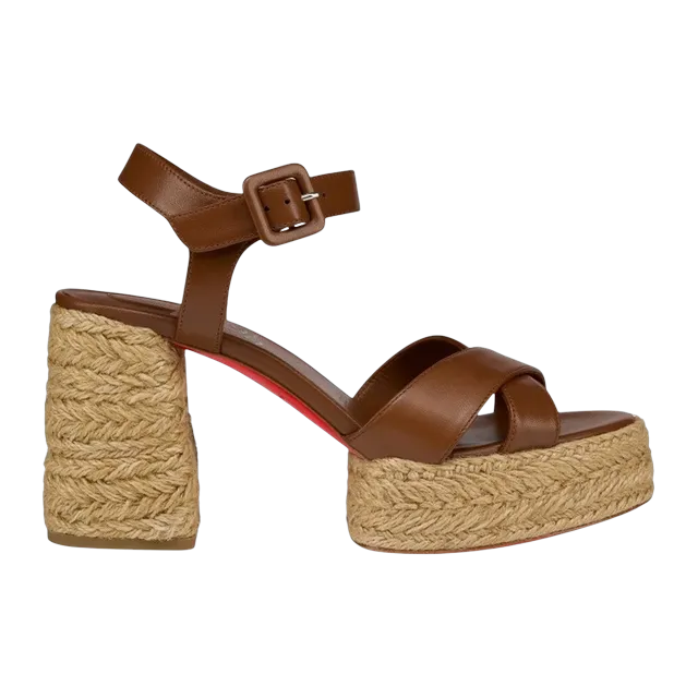 Christian Louboutin Calakala Brown — Authentic Shoes & Footwear at CLZTURE