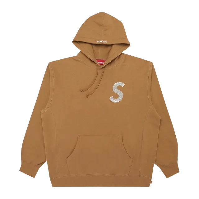 Supreme Swarovski x s Logo Hooded Brown — Authentic Supreme in stock at CLZTURE