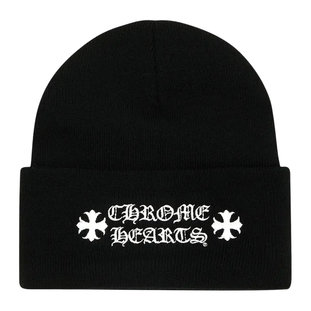 Chrome Hearts Logo Beanie Black — Authentic Chrome Hearts in stock at CLZTURE