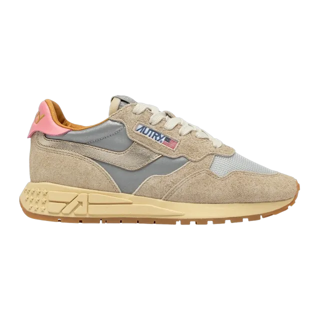 Autry Reelwind Low Beige Silver — Authentic Shoes & Footwear at CLZTURE
