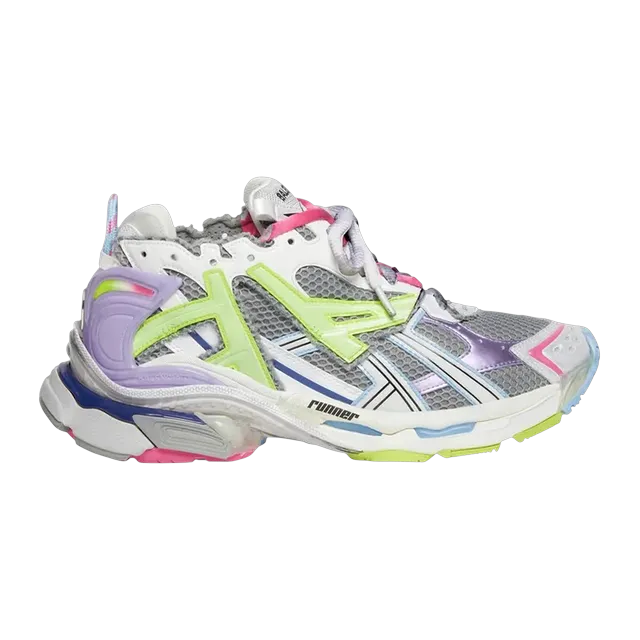 Balenciaga Runner Grey Light Purple Neon Yellow — Authentic Shoes & Footwear at CLZTURE