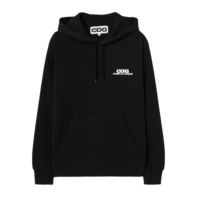 Comme des Garçons Play Logo Hooded Sweatshirt Black — Authentic Hoodies & Sweats at CLZTURE