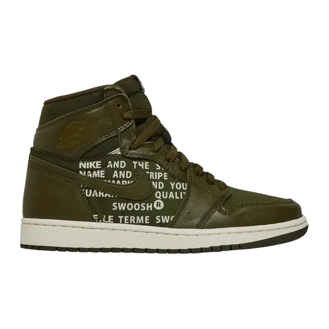 Air Jordan 1 High Og Olive Canvas — Authentic Shoes & Footwear at CLZTURE