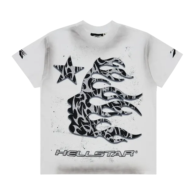 Hellstar Thorn Glitter T-Shirt Dirty White — Authentic T-Shirts at CLZTURE