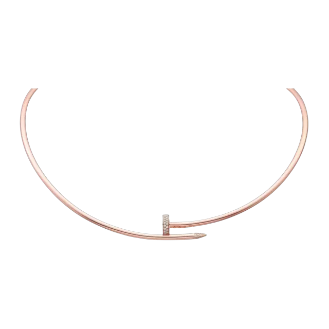 Cartier Necklace Torque Juste Un Clou Petit Diamants Gold — Authentic Jewelry at CLZTURE