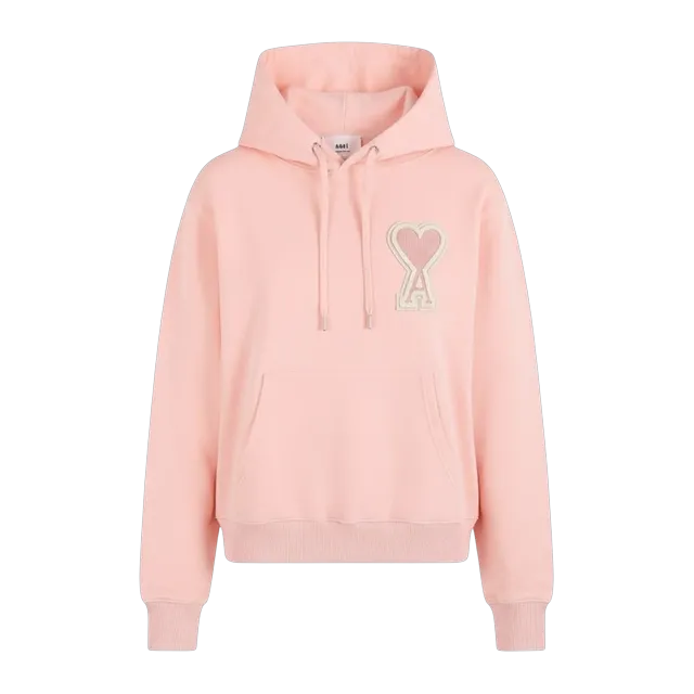 AMI Paris Big Logo Hooded Beige — Authentic Hoodies & Sweats at CLZTURE