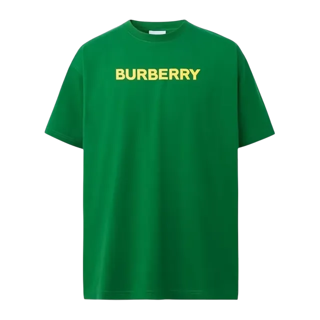 Burberry Logo Print Cotton Oversized Green — Authentic Burberry in stock at CLZTURE