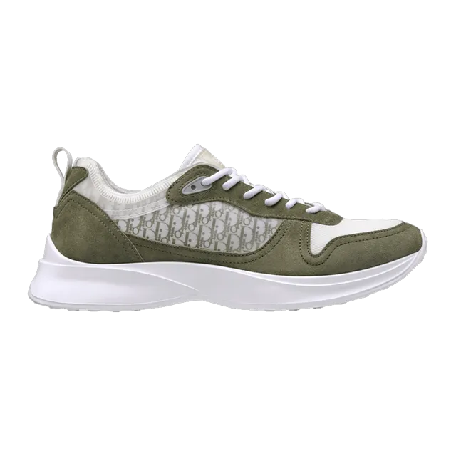 Dior Sneakers B25 Runner Oblique Olive — Authentic Shoes & Footwear at CLZTURE