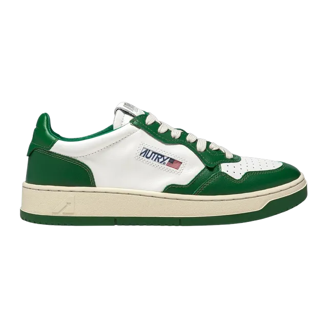 Autry Medalist Low White Green — Authentic Shoes & Footwear at CLZTURE