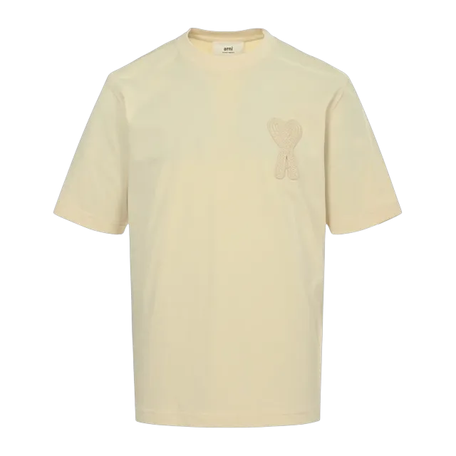 T-Shirt Ami De Coeur Beige — Authentic AMI in stock at CLZTURE