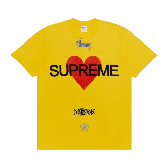 Supreme Announcing T-Shirt Yellow — Authentic Supreme in stock at CLZTURE