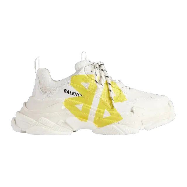 Balenciaga Triple S Tape Type White Yellow — Authentic Shoes & Footwear at CLZTURE