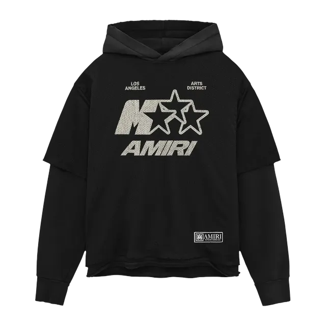 Amiri Ma Star Mesh Hoodie Black — Authentic Hoodies & Sweats at CLZTURE