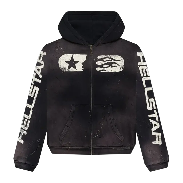 Hellstar Studios Zip Hoodie Black — Authentic Hoodies & Sweats at CLZTURE
