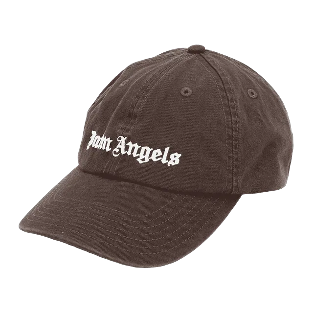 Palm Angels Cap Baseball logo Brown — Authentic Caps & Beanies at CLZTURE