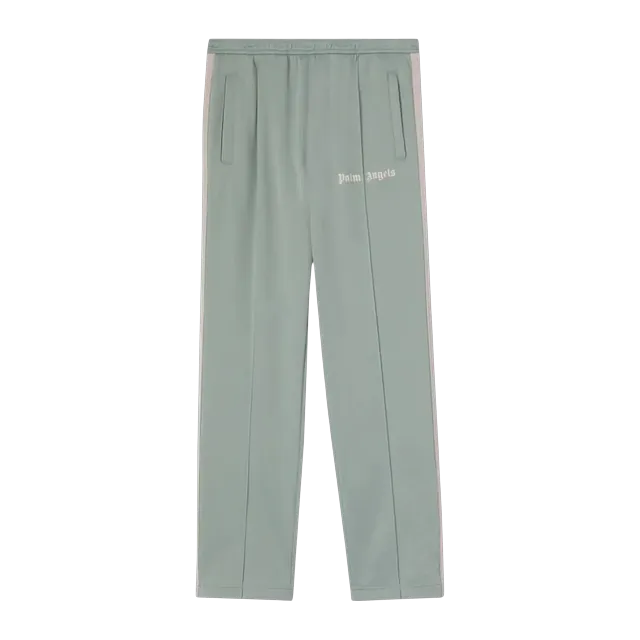 Palm Angels New Slim Track Pants Sea Foam/Off White — Authentic Pants & Trousers at CLZTURE