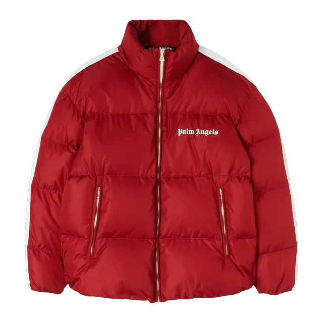 Palm Angels Classic Track Down Jacket Red/White — Authentic Jackets & Outerwear at CLZTURE