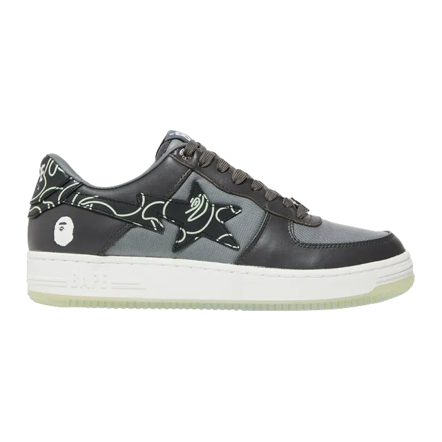 BAPE Bapesta Text Code Camo – Charcoal — Authentic Bape in stock at CLZTURE