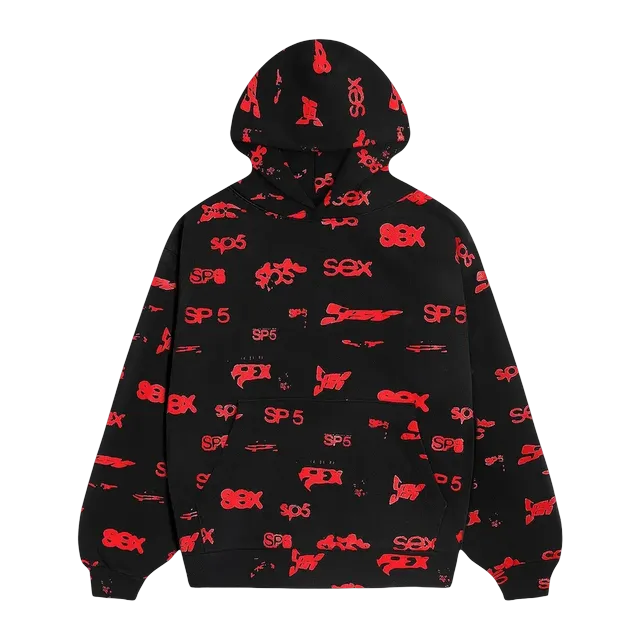 Sp5der Sex Aop Hoodie Black — Authentic Hoodies & Sweats at CLZTURE