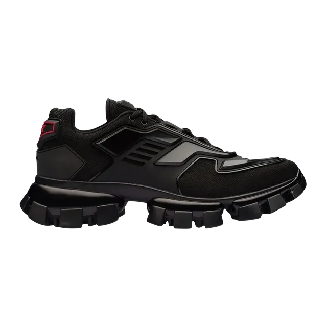 Prada Cloudbust Thunder Knit Black Red — Authentic Shoes & Footwear at CLZTURE