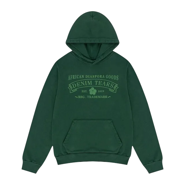 Denim Tears Adg Hoodie Washed Green — Authentic at CLZTURE