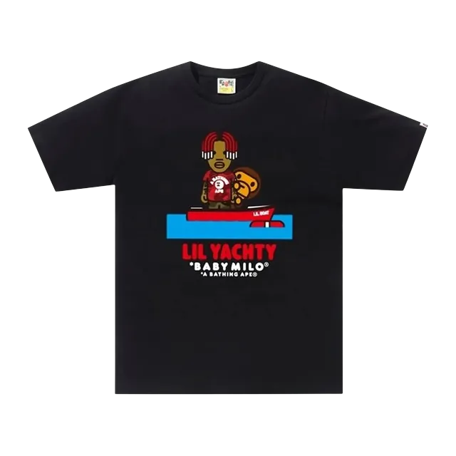 BAPE Baby Milo x Lil Yachty T-Shirt #2 Black — Authentic T-Shirts at CLZTURE