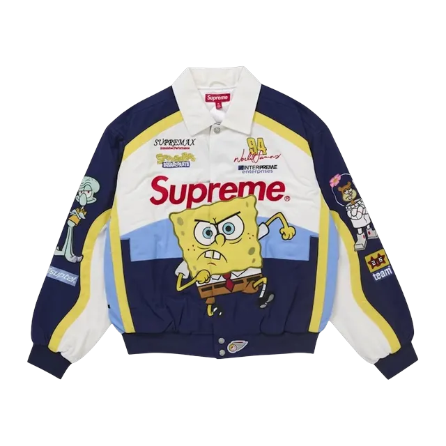 Supreme Spongebob x Jeff Hamilton Racing White — Authentic Jackets & Outerwear at CLZTURE