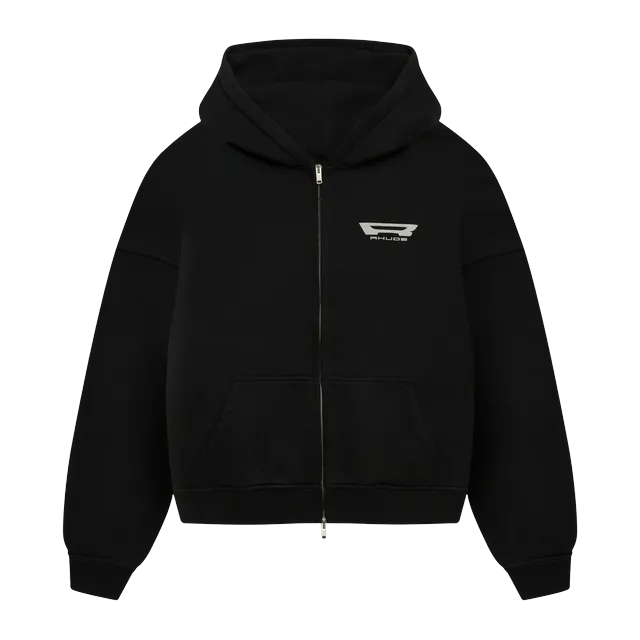 Rhude Campione Full-Zip Hoodie Black — Authentic Rhude in stock at CLZTURE