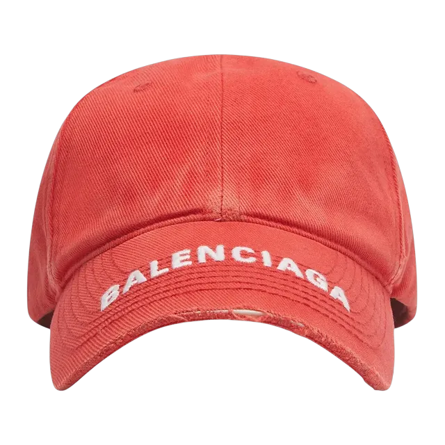 Balenciaga Logo Visor Cap Red — Authentic Balenciaga in stock at CLZTURE