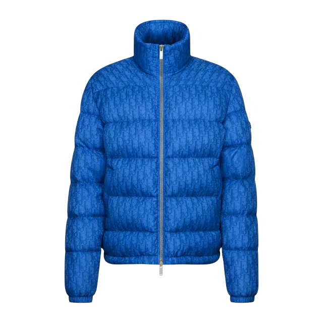 Dior Oblique Puffer Jacket Blue — Authentic Jackets & Outerwear at CLZTURE
