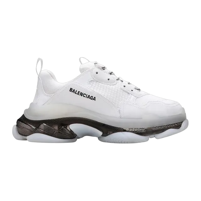 Balenciaga Triple S Clear Sole White Black — Authentic Balenciaga in stock at CLZTURE