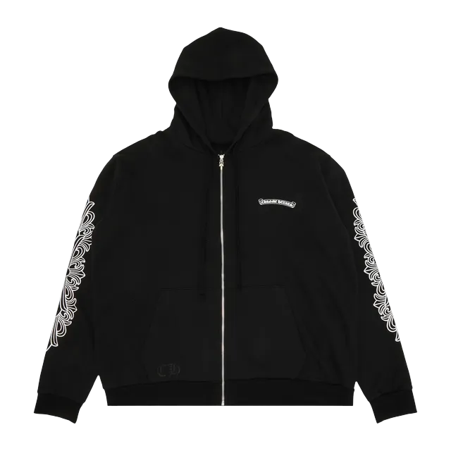 Chrome Hearts Floral Logo Zip Up Hoodie Purple — Authentic Hoodies & Sweats at CLZTURE