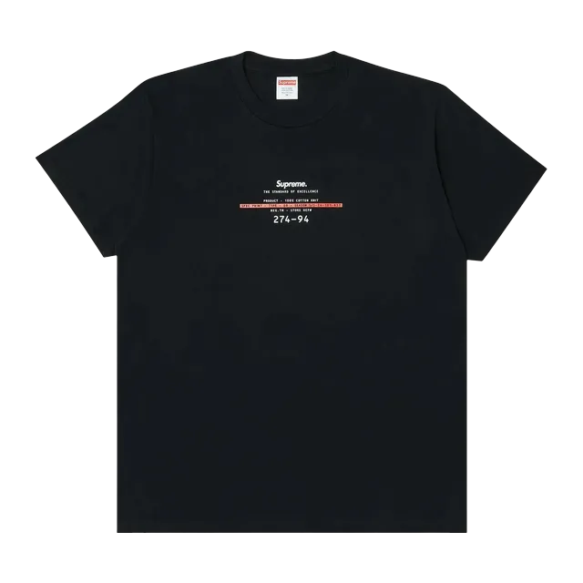 Supreme Standard T-Shirt Black — Authentic Supreme in stock at CLZTURE