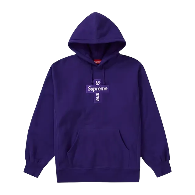 Supreme Cross Box Logo Hooded Purple — Authentic Supreme in stock at CLZTURE