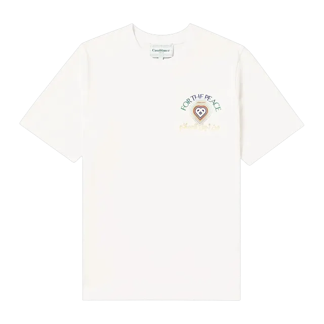 Casablanca For The Peace Gradient Printed T-Shirt White — Authentic Casablanca in stock at CLZTURE