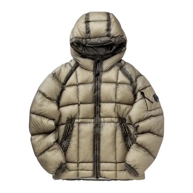 C.P. Company D.D. Shell Hooded Down Jacket Brown — Authentic Jackets & Outerwear at CLZTURE