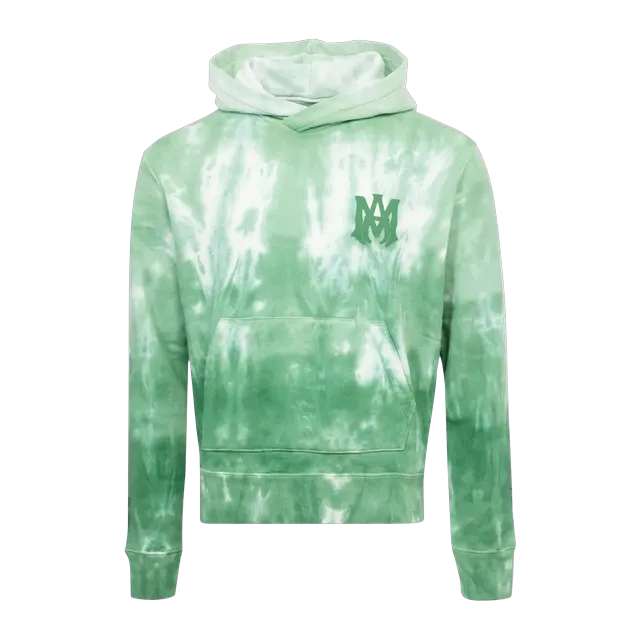 Amiri Ma Logo Dip Dye Hoodie Mineral Green — Authentic Hoodies & Sweats at CLZTURE