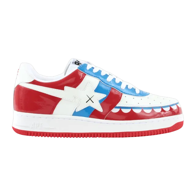 BAPE Kaws x Bapesta Fs-029 Low Chompers – White Red — Authentic Shoes & Footwear at CLZTURE