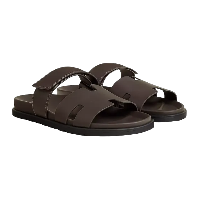 Hermès Sandals Chypre Brown — Authentic at CLZTURE