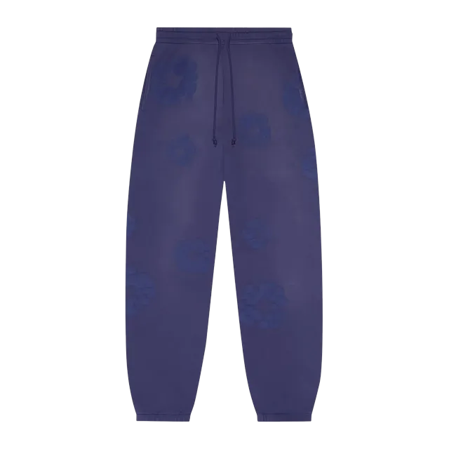 Denim Tears Mono Cotton Wreath Sweatpants Washed Blue — Authentic Pants & Trousers at CLZTURE